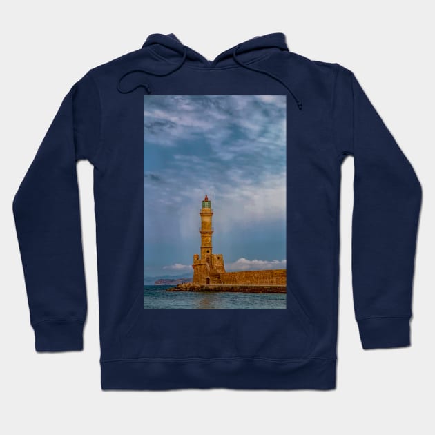 Chania Lighthouse Hoodie by Memories4you